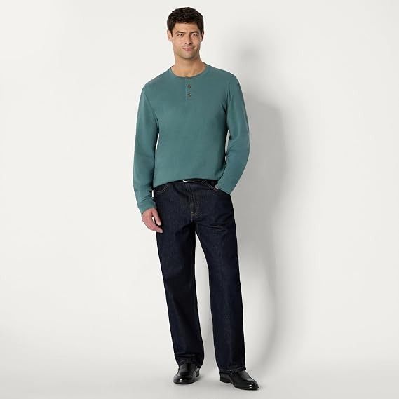 Green Long Sleeve Henley Shirt image 4